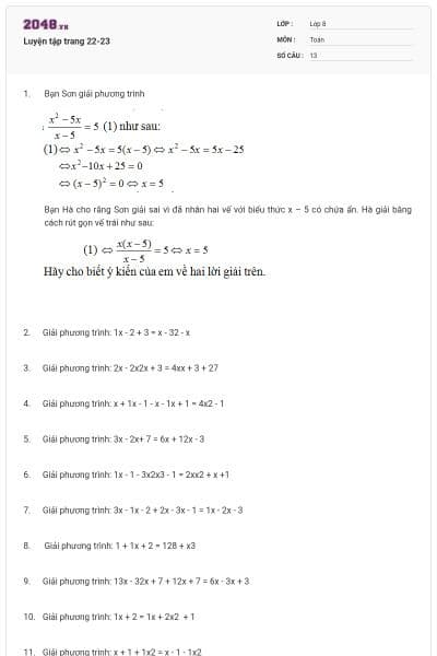 Luyện tập trang 22-23