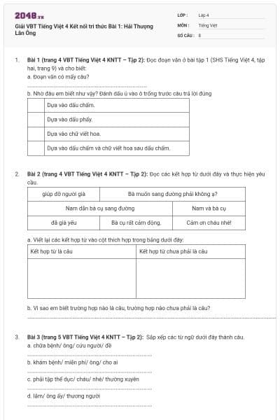 Giải VBT Tiếng Việt 4 Kết nối tri thức Bài 1: Hải Thượng Lãn Ông