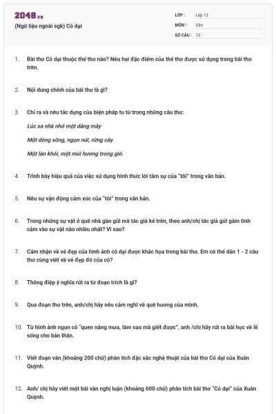 (Ngữ liệu ngoài sgk) Cỏ dại