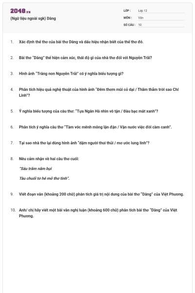 (Ngữ liệu ngoài sgk) Dâng