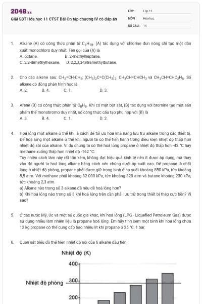 Giải SBT Hóa học 11 CTST Bài Ôn tập chương IV có đáp án