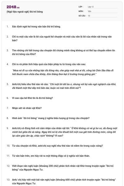 (Ngữ liệu ngoài sgk) Đá trổ bông