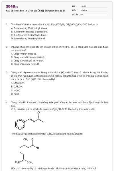 Giải SBT Hóa học 11 CTST Bài Ôn tập chương 6 có đáp án