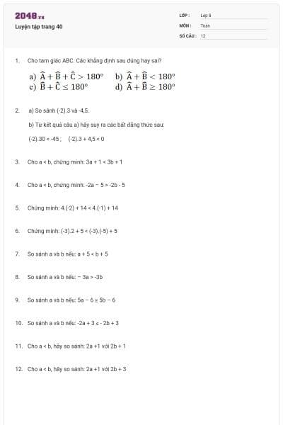 Luyện tập trang 40