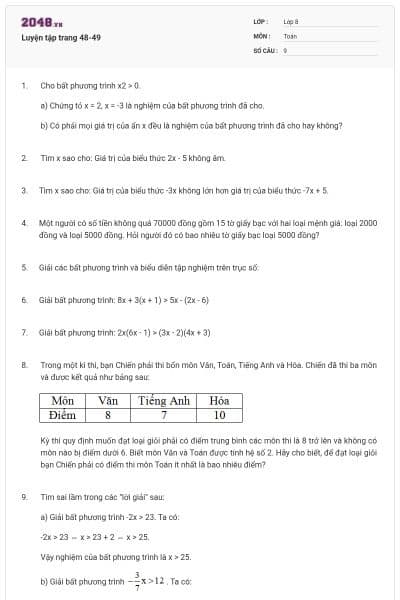 Luyện tập trang 48-49