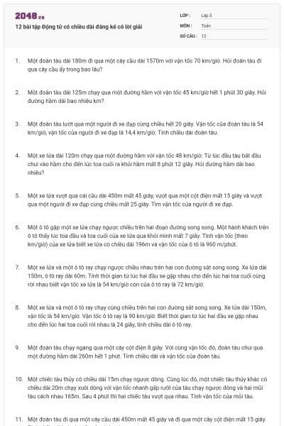 12 bài tập Động tử có chiều dài đáng kể có lời giải