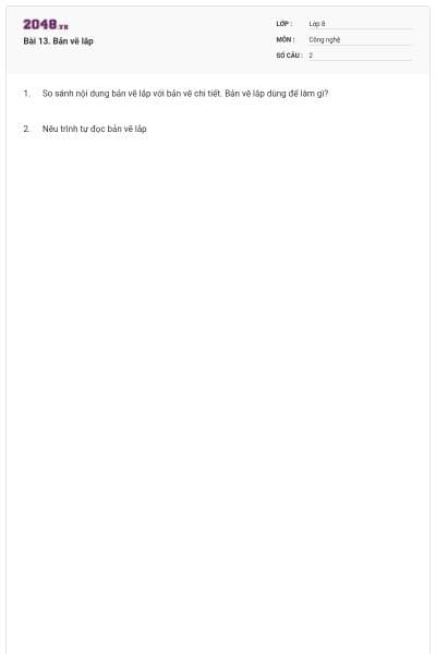 Bài 13. Bản vẽ lắp