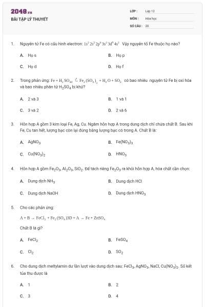 BÀI TẬP LÝ THUYẾT