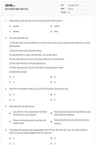 ĐỀ LUYỆN TỔNG HỢP (P2)