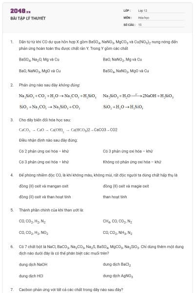 BÀI TẬP LÝ THUYẾT