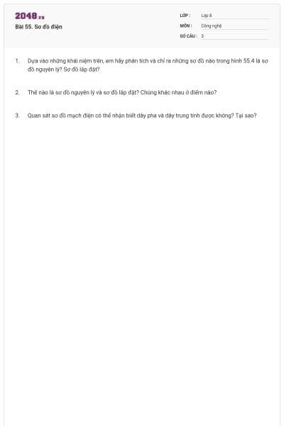 Bài 55. Sơ đồ điện