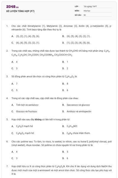 ĐỀ LUYỆN TỔNG HỢP (P7)