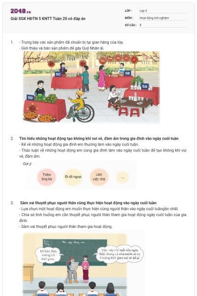 Giải SGK HĐTN 5 KNTT Tuần 20 có đáp án