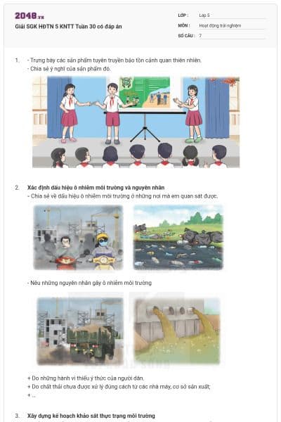 Giải SGK HĐTN 5 KNTT Tuần 30 có đáp án