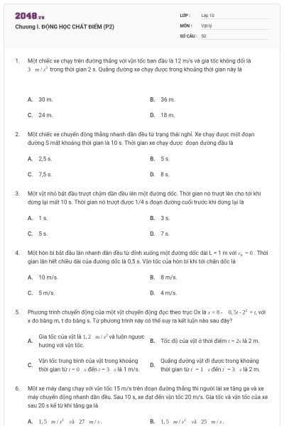 Chương I. ĐỘNG HỌC CHẤT ĐIỂM (P2)