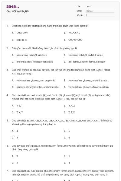 CÂU HỎI VẬN DỤNG