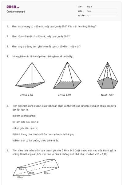 Ôn tập chương 4