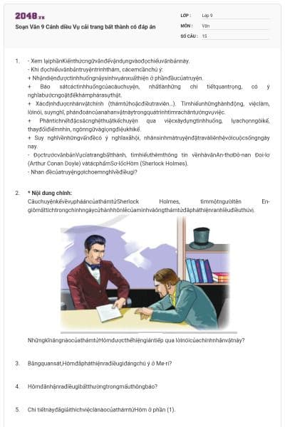 Soạn Văn 9 Cánh diều Vụ cải trang bất thành có đáp án