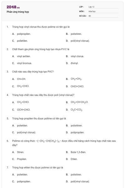 Phản ứng trùng hợp