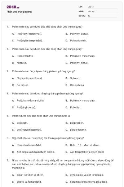 Phản ứng trùng ngưng