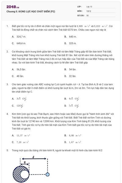 Chương II. ĐỘNG LỰC HỌC CHẤT ĐIỂM (P2)