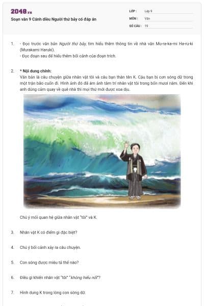 Soạn văn 9 Cánh diều Người thứ bảy có đáp án