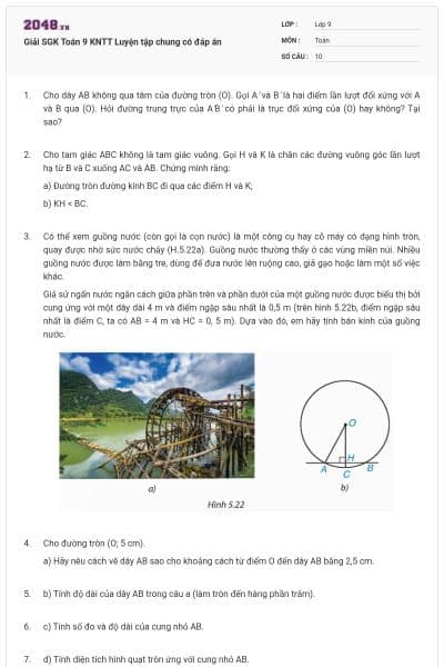 Giải SGK Toán 9 KNTT Luyện tập chung có đáp án