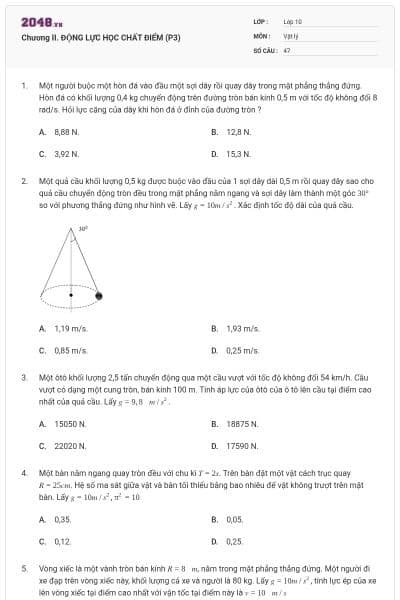 Chương II. ĐỘNG LỰC HỌC CHẤT ĐIỂM (P3)