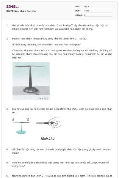 Bài 21: Nam châm vĩnh cửu
