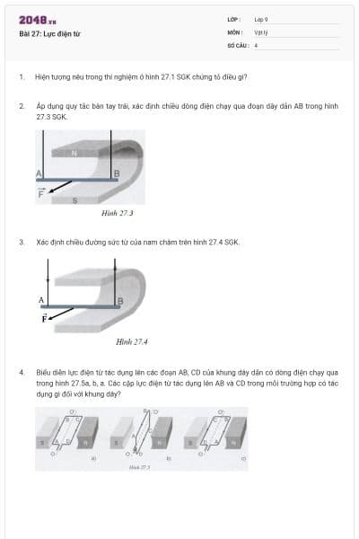 Bài 27: Lực điện từ