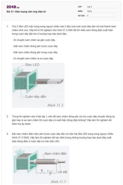 Bài 31: Hiện tượng cảm ứng điện từ