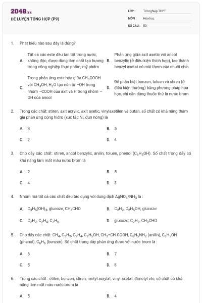 ĐỀ LUYỆN TỔNG HỢP (P9)