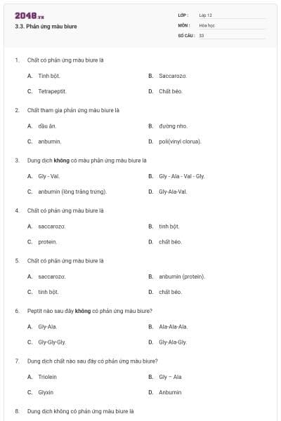 3.3. Phản ứng màu biure