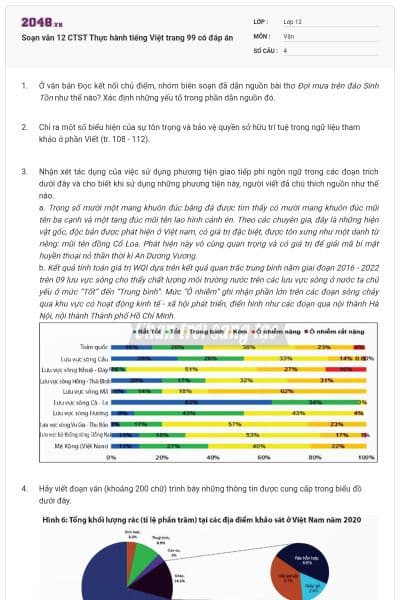 Soạn văn 12 CTST Thực hành tiếng Việt trang 99 có đáp án