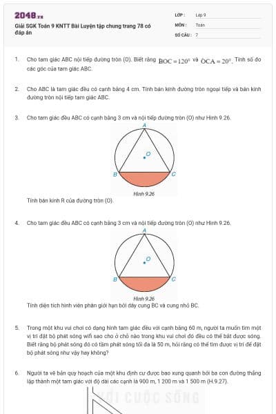Giải SGK Toán 9 KNTT Bài Luyện tập chung trang 78 có đáp án