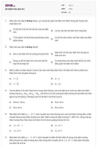 ĐỀ KIỂM TRA HỌC KÌ I