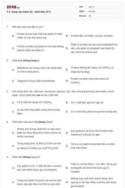 5.2. Dạng câu mệnh đề - phát biểu (P1)