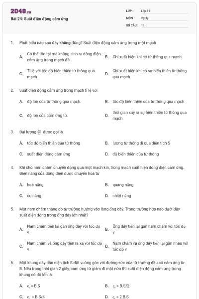 Bài 24: Suất điện động cảm ứng