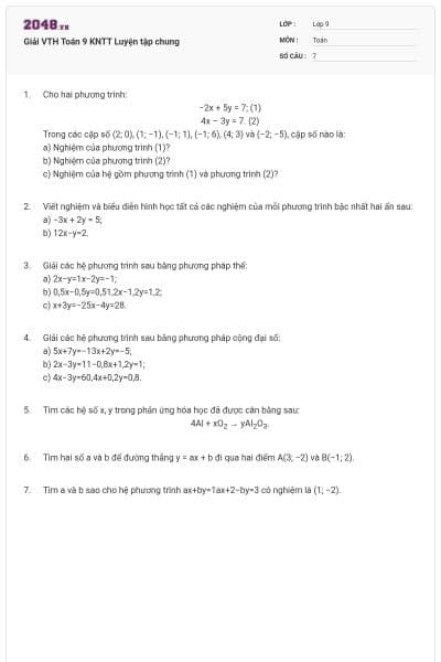Giải VTH Toán 9 KNTT Luyện tập chung