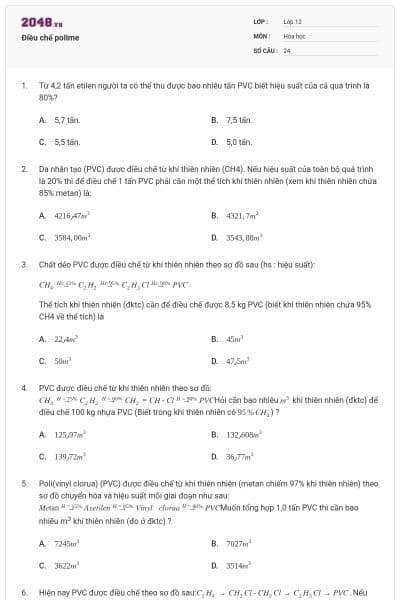 Điều chế polime