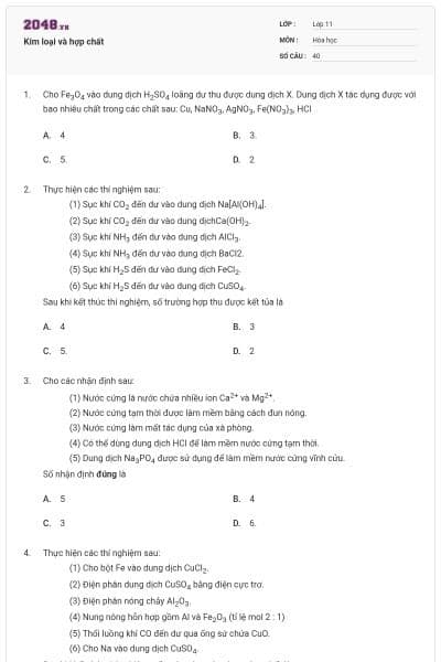 Kim loại và hợp chất