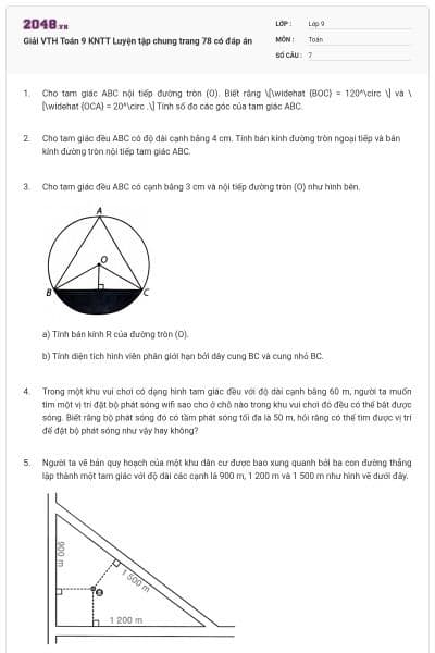 Giải VTH Toán 9 KNTT Luyện tập chung trang 78 có đáp án