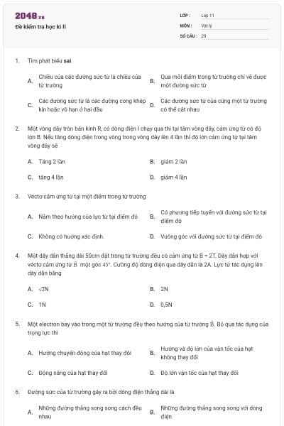Đề kiểm tra học kì II