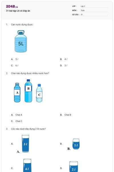 31 bài tập Lít có đáp án