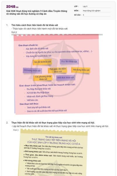 Giải SGK Hoạt động trải nghiệm 9 Cánh diều Truyền thông về những vấn đề học đường có đáp án