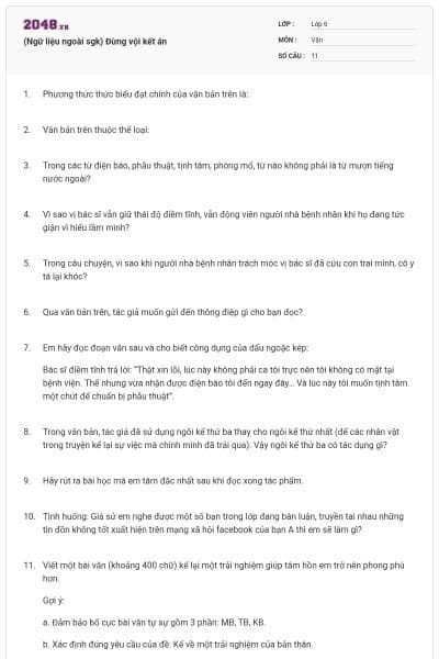 (Ngữ liệu ngoài sgk) Đừng vội kết án