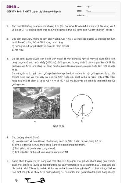 Giải VTH Toán 9 KNTT Luyện tập chung có đáp án