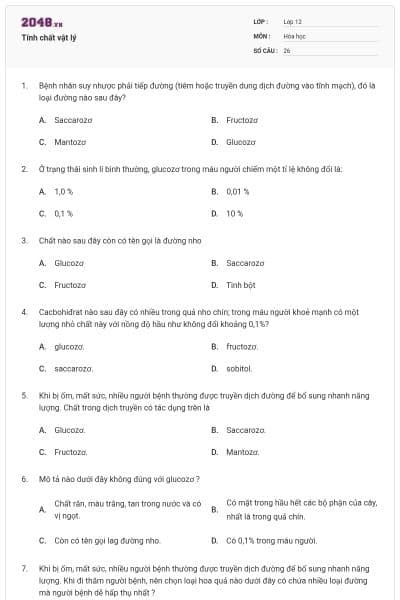 Tính chất vật lý