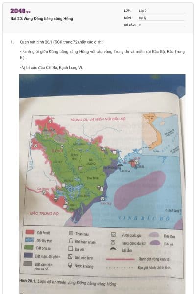 Bài 20: Vùng Đồng bằng sông Hồng