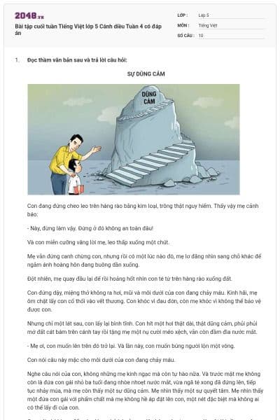 Bài tập cuối tuần Tiếng Việt lớp 5 Cánh diều Tuần 4 có đáp án